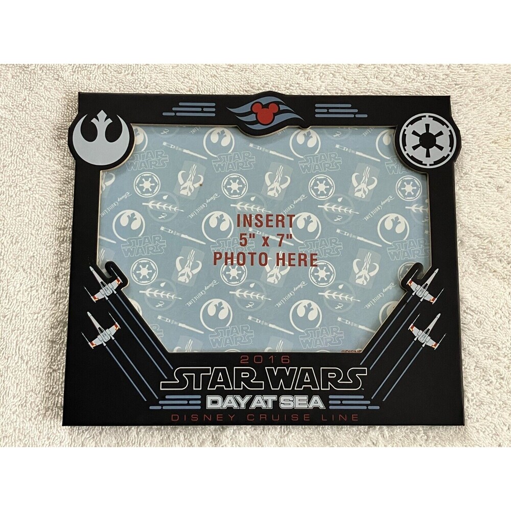 DCL Star Wars Day at Sea 2016 Picture Frame 5x7 Rebel vs Imperial Used Disney